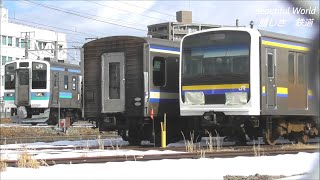 211系N327編成 構内試運転行う！209系解体作業継続中！EH200電機EF64の代走続く！2022.1.31 JR長野総合車両センター　　　panasd 2573