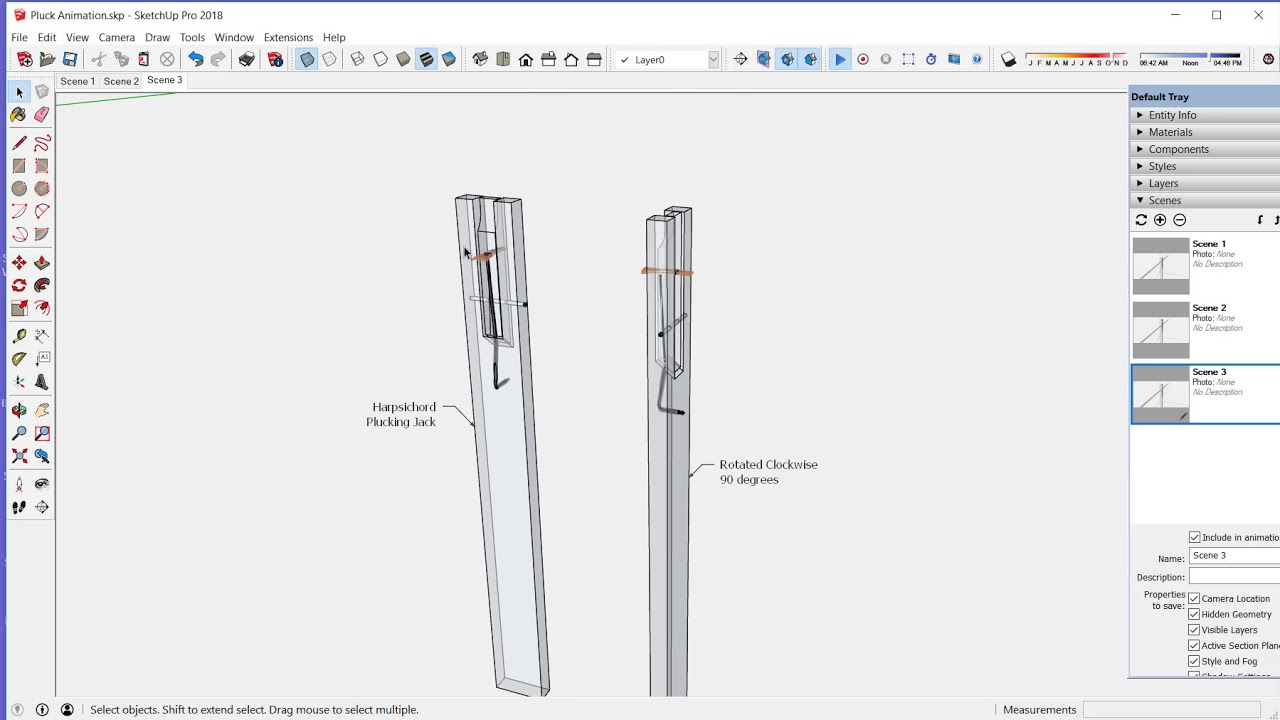 Harpsichord Plucking Jack Model and Animation YouTube