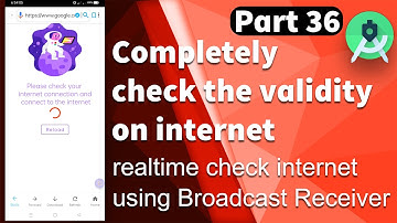 Completely check the validity on internet | realtime check internet using BroadcastReceiver Part 36