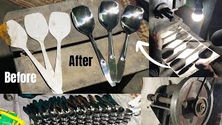 Amazing making of dish flat spoon in factory🥄 👍🏻