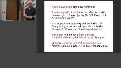 Chris Hull - Non-geometric Calabi-Yau Backgrounds in String Theory