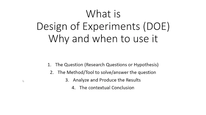 What is Design of Experiments DOE, Why, When and How to Learn and Apply Like an Expert Explained