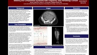 ACP Poster Presentation- Bleeding and Compartment Syndrome After Pregnancy: Stat Hematology Consult
