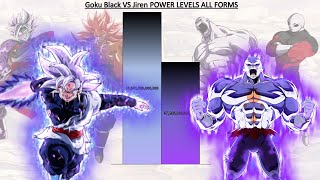 Goku Black VS Jiren POWER LEVELS Over The Years - DBS / SDBH