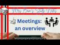 Meetings - an overview