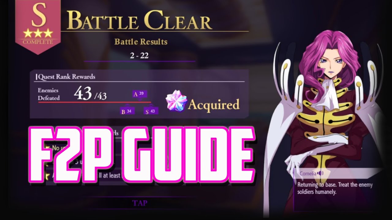 Full Star Guide Clearing Chapter 2 - Code Geas Lost Stories