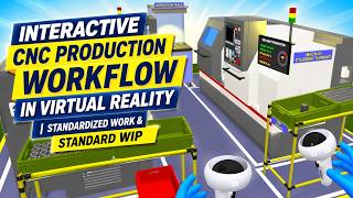 Full Interactive CNC Production Simulation Workflow in Virtual Reality | Standardized Work & Standard WIP News