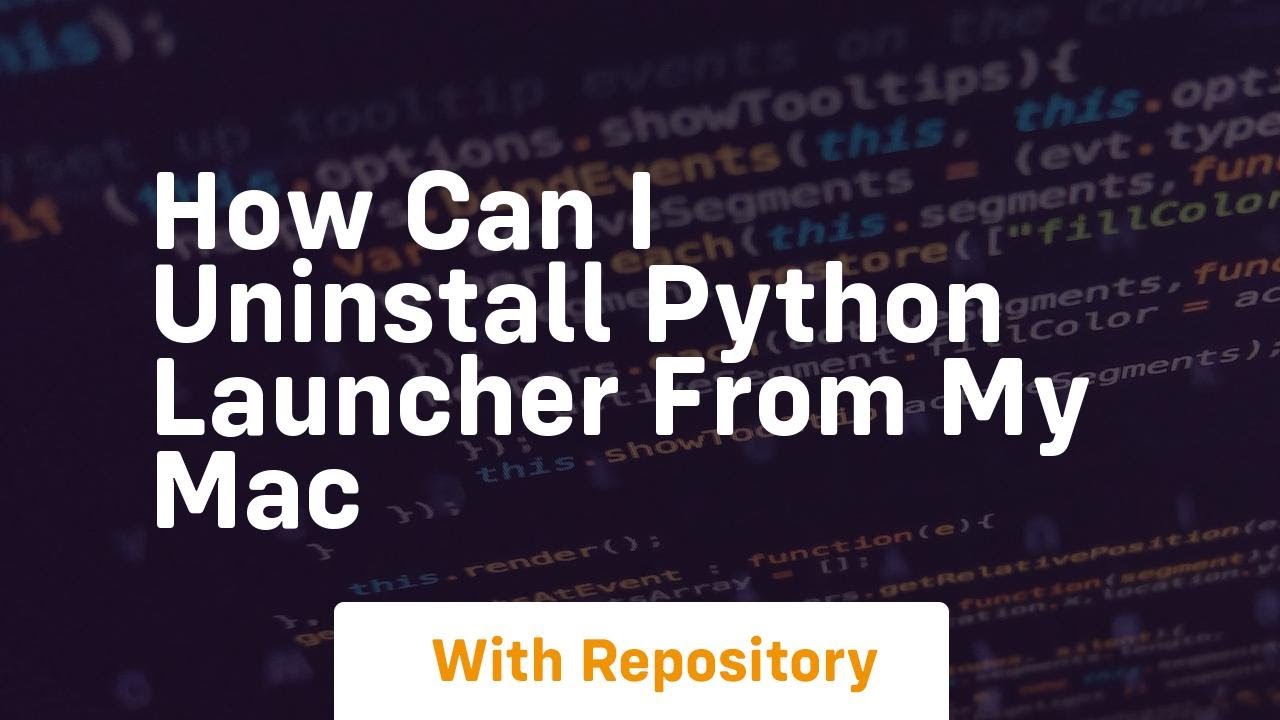 How can i uninstall python launcher from my mac