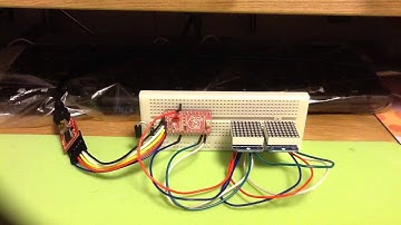 TEST scrolling text on 8x8 LED matrix