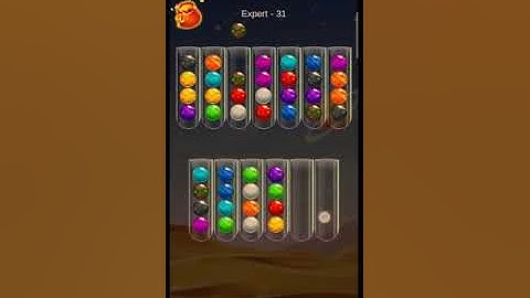 Golden Bubble Sort Expert Level 31 (gameplay walkthrough)