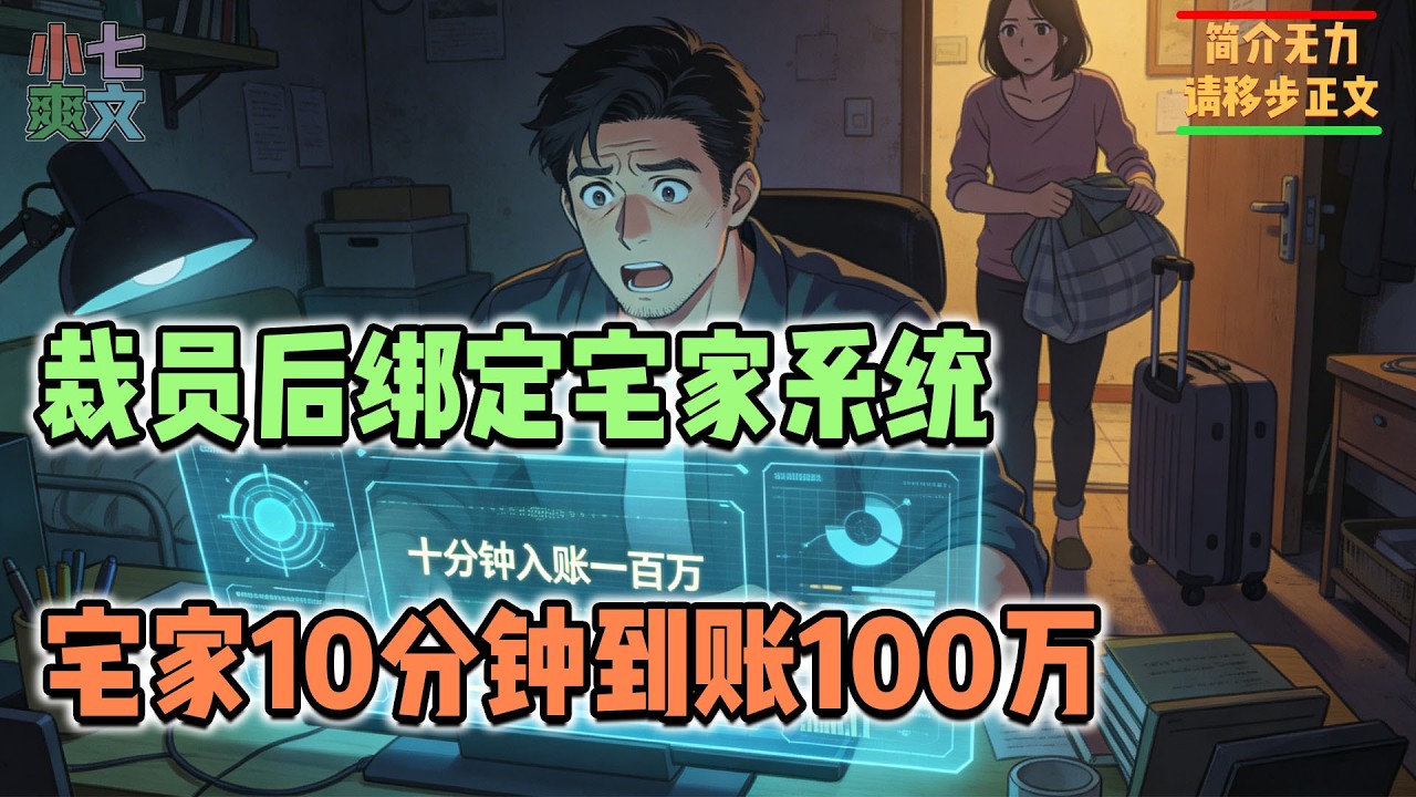 人到中年被全世界嫌弃，我却靠宅家系统轻松逆袭！！#都市爽文 #神豪爽文 #系统小说 #爽文解说 #小七爽文 #打脸 #失业 #逆袭 #女神