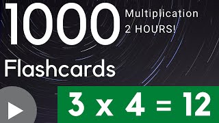 Multiplication Math Grade 3 - 1000 Flashcards - 2 hours of math exercises with english audio screenshot 3