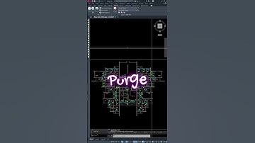 Verwijder ongebruikte items met de opdracht purge #autocadforbeginners #autocaddrawing #autocad