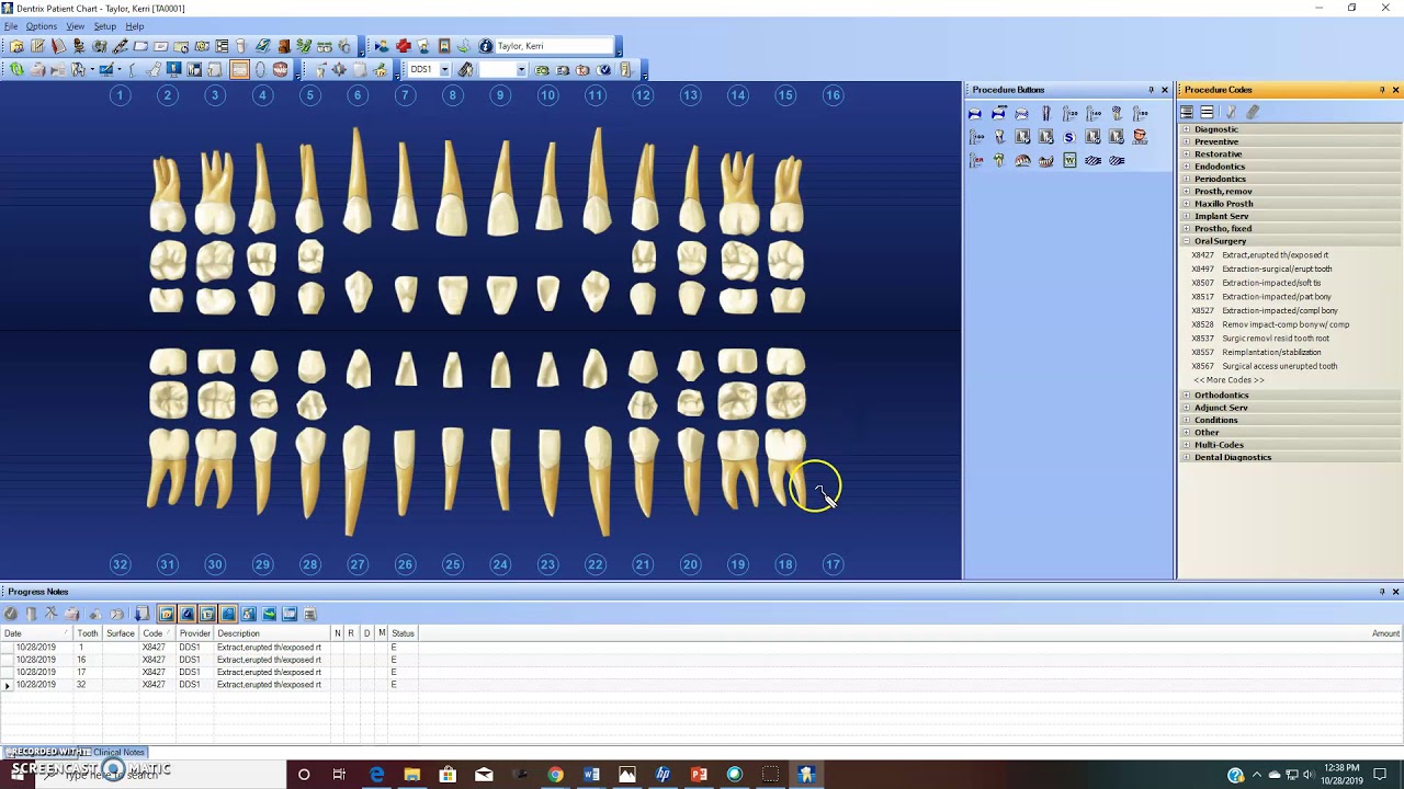 How Do You Graph Unerupted Teeth In Dentrix?