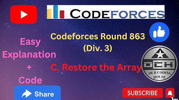 Restore the Array || Codeforces Round 863 (Div. 3) || Codeforces