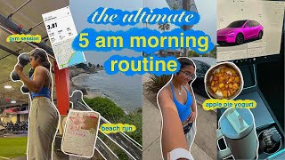 5AM Fit Girl Routine 🌞 | How I Start My Day with a Run, Workout &amp; Protein Breakfast