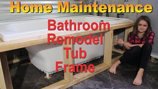 In this weeks video we are talking about how to frame in a bath tub. #homesteading #bathroomremodel #homemaintenance.