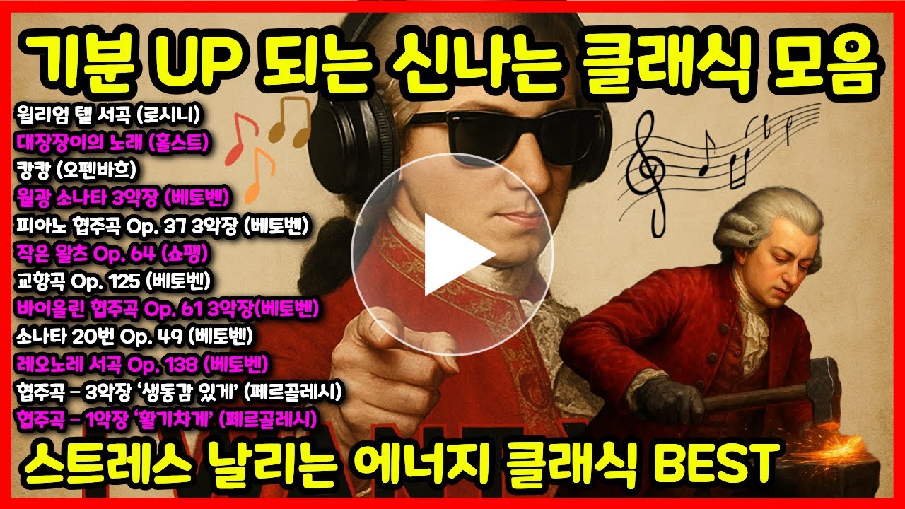 스트레스 해소💪에너지 넘치는🎵클래식 음악 모음 8탄 | Classical music #클래식 #클래식음악 #classic