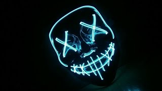 LED Wire Light Up Cosplay Funny Mask / Neon Mask Masc / неоновые маски # AliExpress