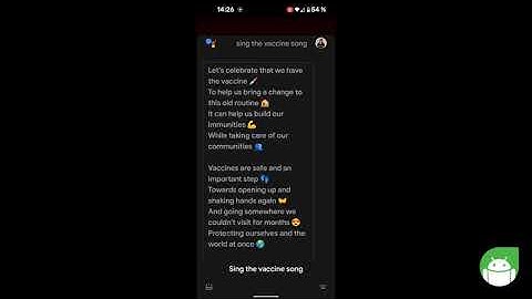 Google Assistant - Vaccine Song
