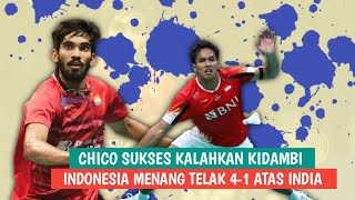 Chico Pastikan Indonesia Menang Telak 41 Atas India, Usai Kalahkan Kidambi di Partai ke 5 Grup C
