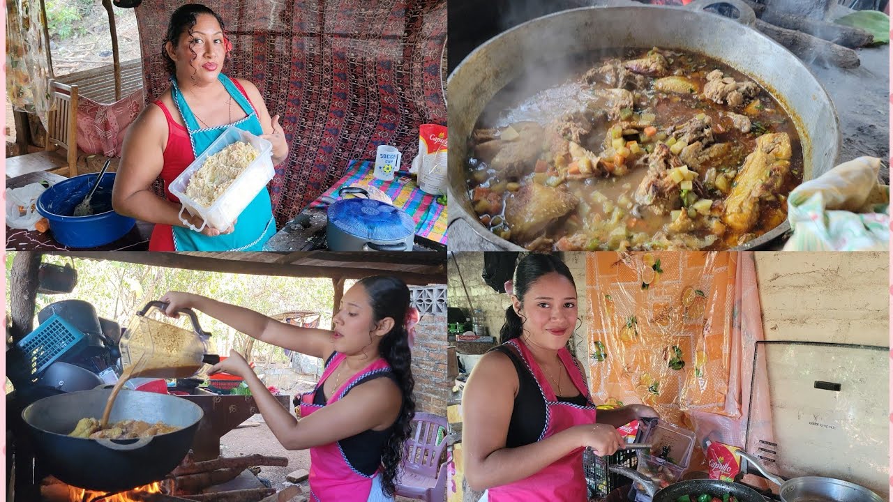 ASI NOS QUEDO EL POLLO GUISADO Y UNA RICA ENSALADA 