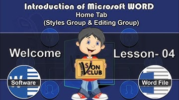Microsoft Word Styles Group & Editing Group in Home Tab | Lesson- 04
