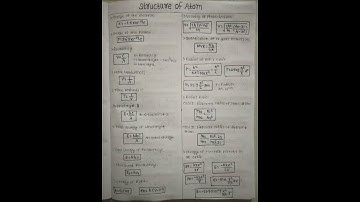structure of atom class 11 all formulas