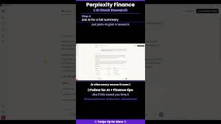 Full Stock research using Perplexity Finance