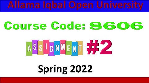 8606 solved assignment 2 | aiou assignments solved