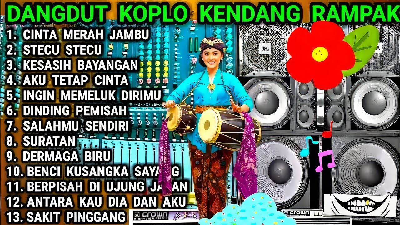 DANGDUT KOPLO KENDANG RAMPAK - BASS NYA ENAK BANGET - CINTA MERAH JAMBU.