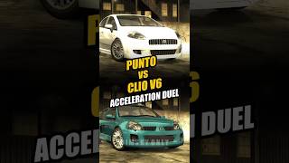 Punto vs Clio V6 Acceleration Duel 🔥 #shorts #needforspeed #nfsmw #nfsmostwanted #nfs