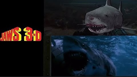 Jaws 3-D Original ending and Cut ending