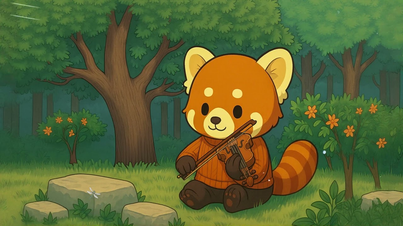 Red Panda’s Forest Violin 🎻 | Calm LoFi Strings for a Peaceful Mind 