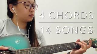 C G Am F 4 Chords 14 Songs MashUp Guitar Cover Lhannz Sinag