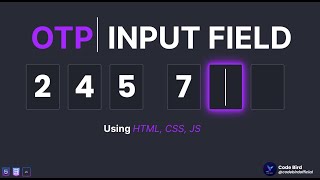 OTP Webpage Design Using HTML, CSS & JS | OTP Input Field CSS Design | OTP Webpage UI Design