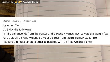 LEARNING TASK 4.1: INVERSE PROPORTION