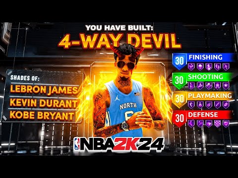 NEW 4-WAY DEVIL BUILD IS THE BEST BUILD IN NBA 2K24! *NEW* BEST GAME BREAKING BUILD IN NBA 2K24