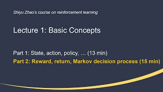 L1: Basic Concepts (P2-Reward,return, Markov decision process)—Mathematical Foundations of RL