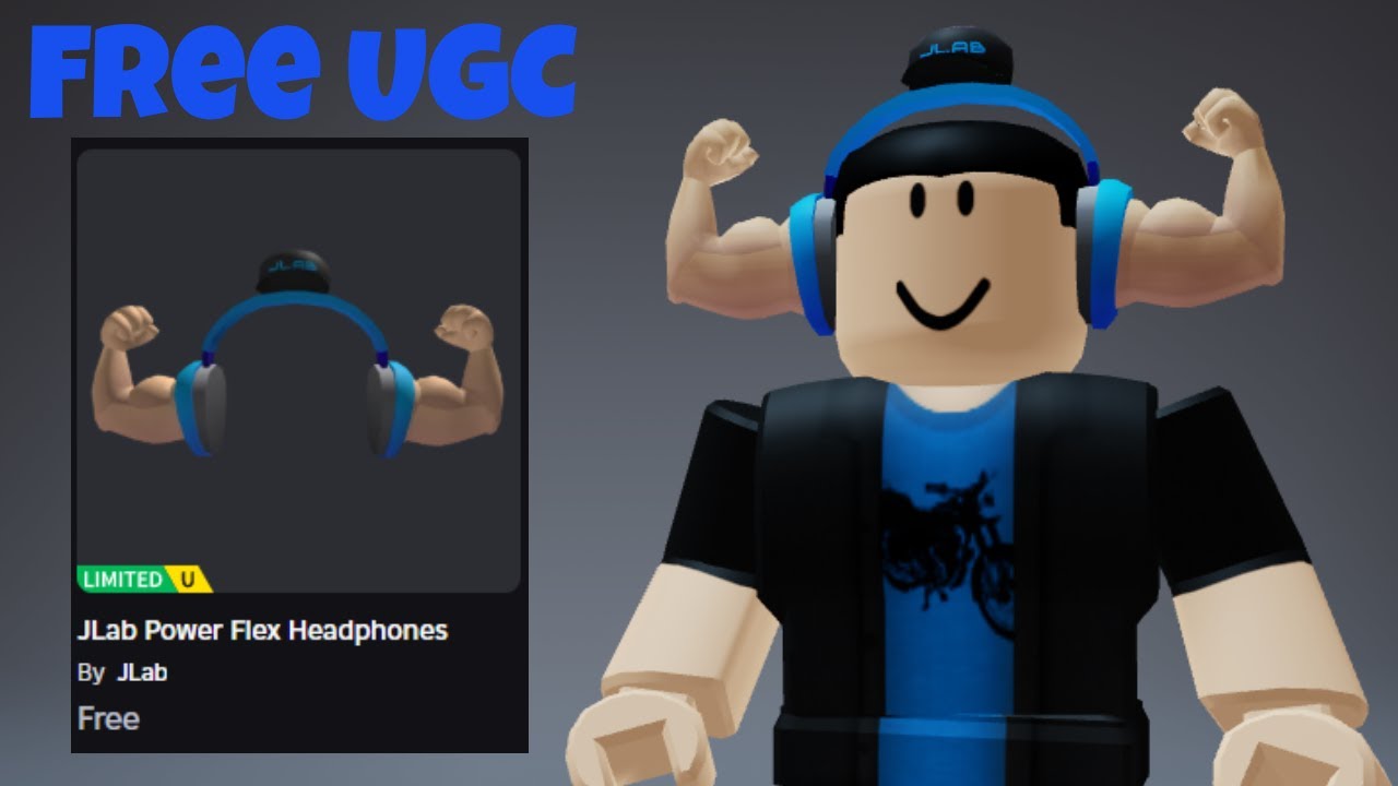 Free UGC Limited! How To Get JLab Power Flex Headphones In Strongman Simulator | Roblox | Free UGC
