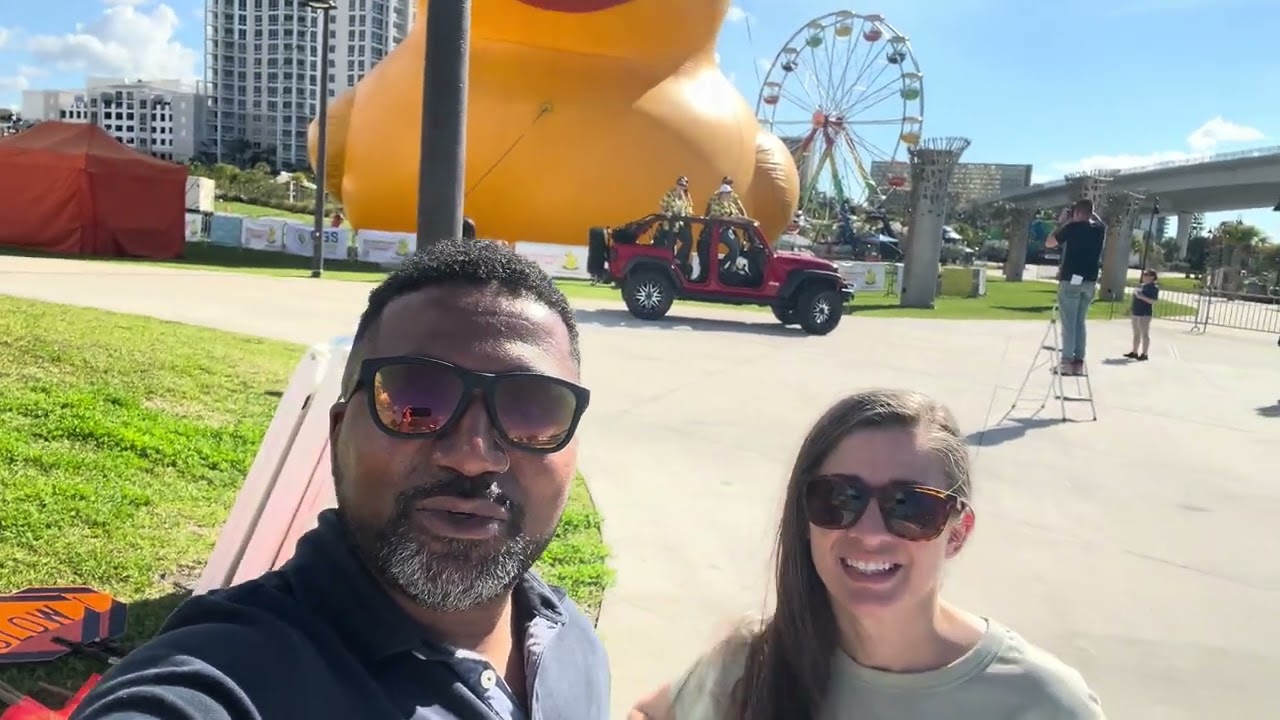 Getting attention with a big duck