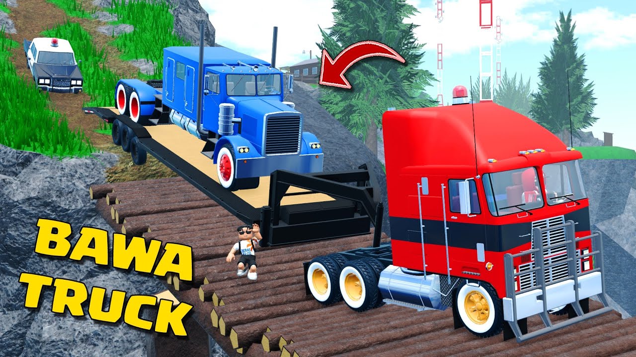 KITA BAWA TRUK TRAILER ANGKUT TRUK BESAR DI ATAS GUNUNG ROBLOX