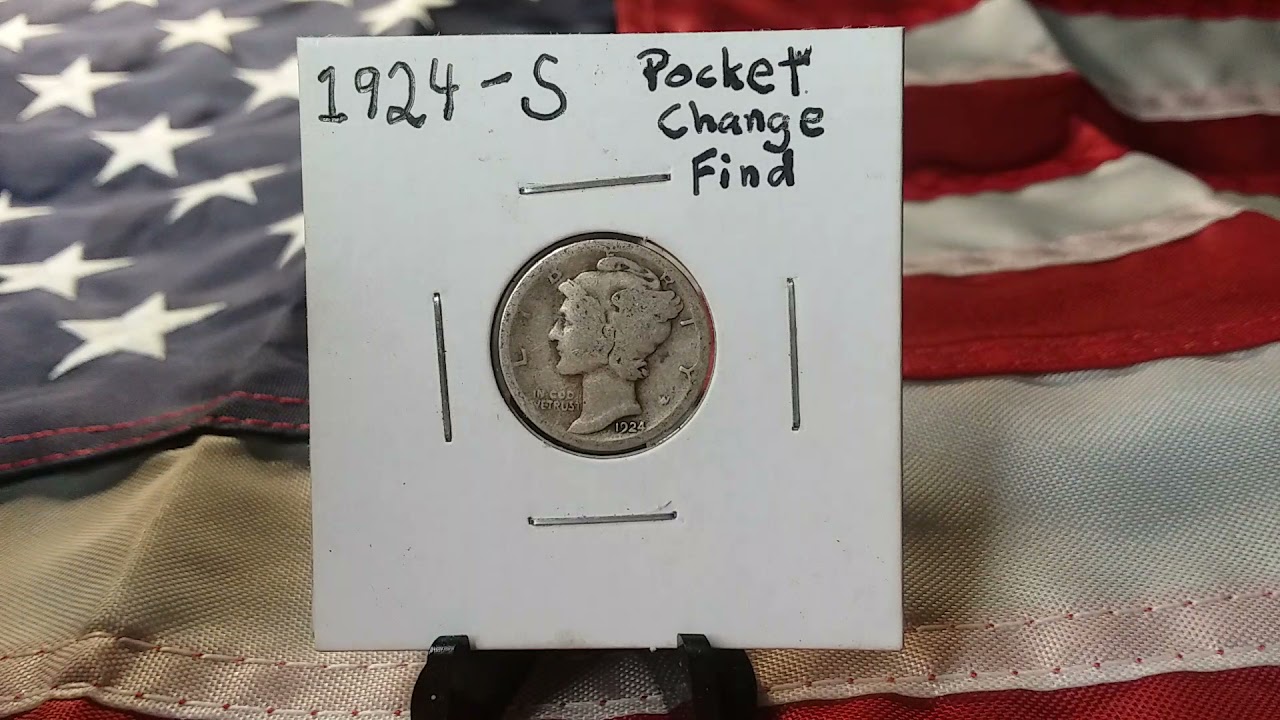 POCKET CHANGE FIND! A 1924-S Mercury Dime In A Penny Roll.