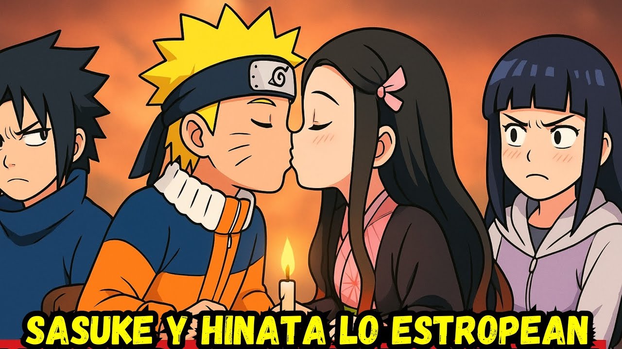 Naruto y Nezuko en una cita… ¡pero Sasuke y Hinata arruinan todo!
