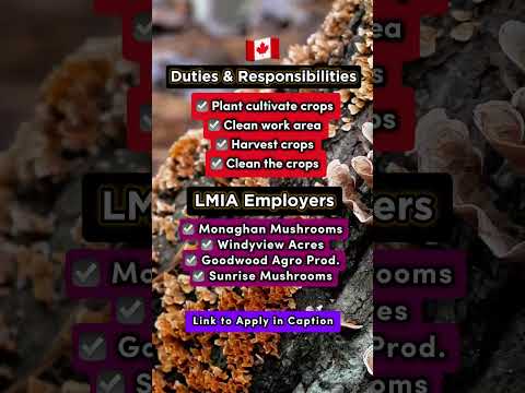 Apply canadacareersite.com/lmiajobscanada?search=mushroom