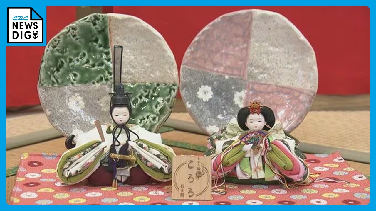 桃の節句前に伝統工芸士が｢ひな人形｣作り 西陣織の着物を着せて…腕に