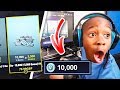 I bought my little brother 10,000 V Bucks in fortnite for his 10th birthday! (emotional)