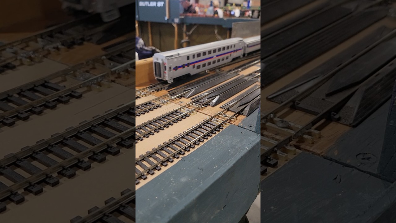 Marc train running on the northeast corridor historical society Ho scale Layout.