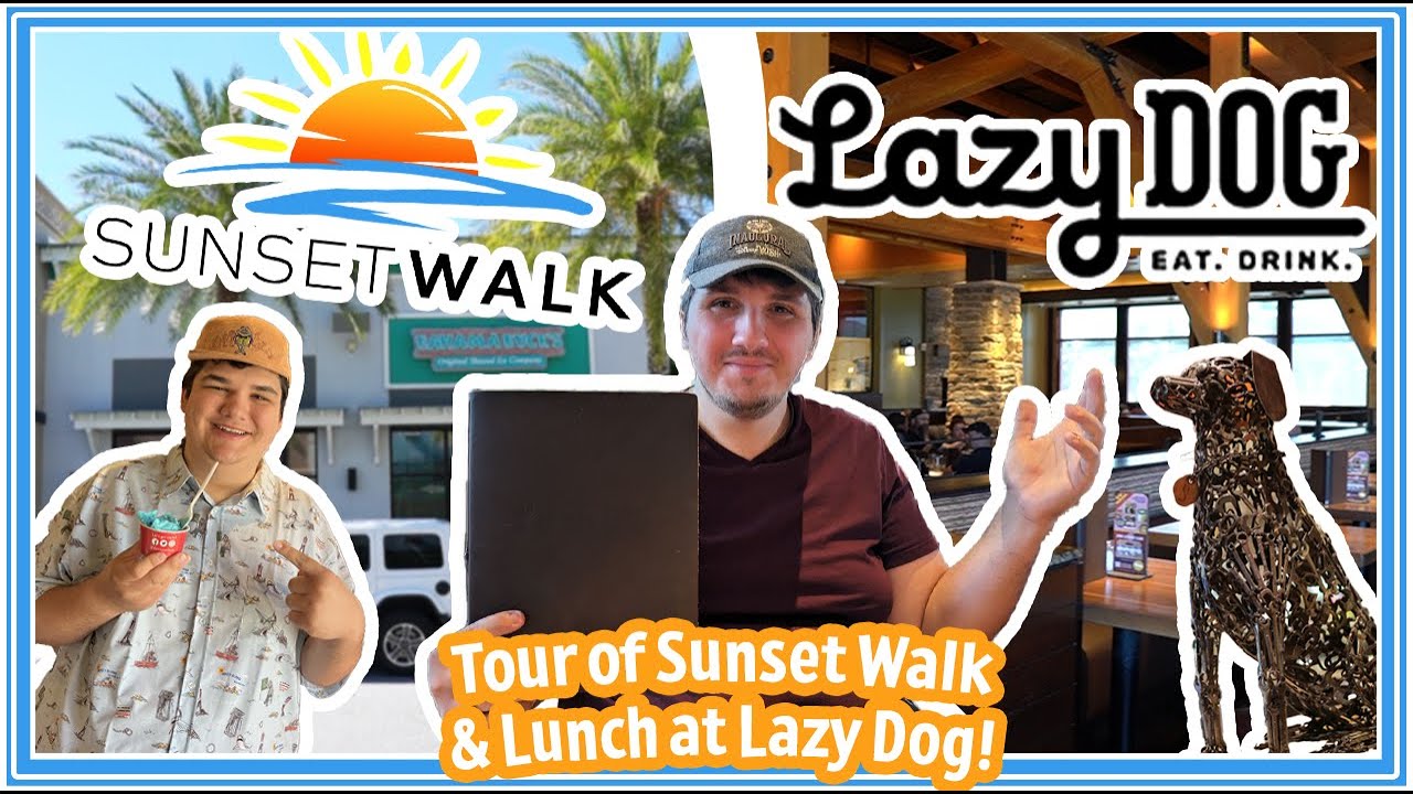 Exploring Margaritaville's Sunset Walk & Lunch at Lazy Dog Restaurant & Bar! - Kissimmee, FL