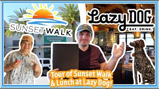 Exploring Margaritaville's Sunset Walk & Lunch at Lazy Dog Restaurant & Bar!  Kissimmee, FL